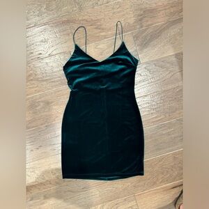 NWOT Green Velvet Dress